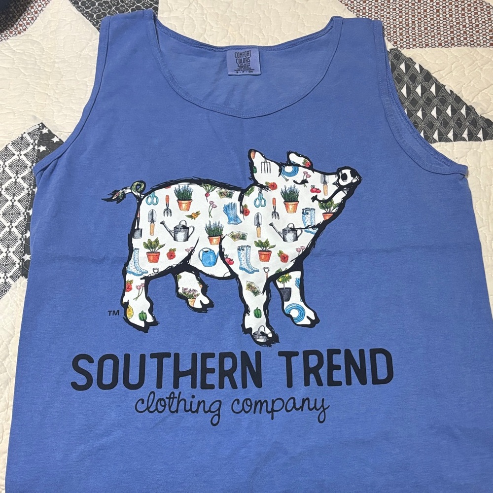 Comfort Colors Blue Tank Top